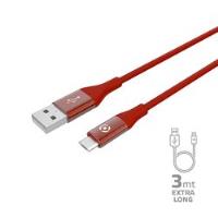 USBMICROCOL3M - Cavo USB-A a Micro Usb, lunghezza 3 metri, potenza massima 12 Watt