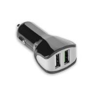 CC2USBTURBO - Caricabatteria da auto con doppia porta USB-A, potenza massima 17 Watt