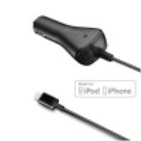 CCIP5 - Caricabatteria da auto con cavo LIghtning integrato, potenza massima 5 Watt, Certificazione Made For iPhone