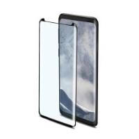 3DGLASS - Vetro 9H con bordo colorato nero per schermo curvo compatibile con Samsung Galaxy S9