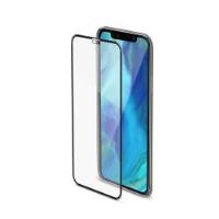 3DGLASS - Vetro 9H con bordo colorato nero per schermo curvo compatibile con Apple iPhone Xs Max