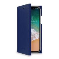 SHELL - Custodia ad agenda con finitura saffiano, slot per carte e funzione stand compatibile con Apple iPhone Xs/ iPhone X