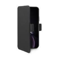 PRESTIGEM - Custodia ad agenda ultrasottile con finitura morbida con effetto opaco colore nero compatibile con Apple iPhone Xr