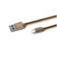 USBMICROSNAKE - Cavo USB-A a Micro Usb, lunghezza 1 metro, rivestito in materiale metallico, potenza massima 12 Watt