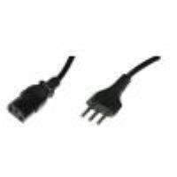 NILOX TECH - Cavo alimentazione con connettore IEC-C13 a connettore CEI 23-16/VII, lunghezza cavo 2 mt, femmina a maschio