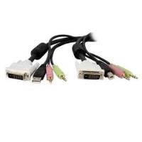 Cavo KVM switch DVI-D Dual Link USB 4 in 1 3,5m
