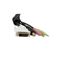 Cavo switch KVM DVI-D Dual Link USB 4 in 1 da 1,8m
